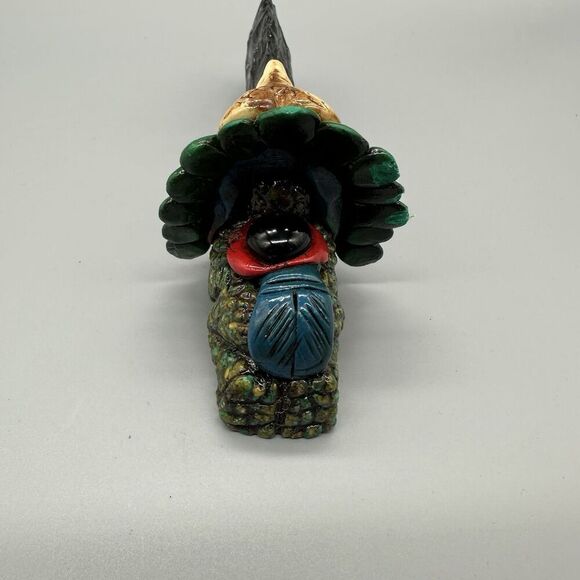 Aztec Style Ceremonial Sacrificial Tecpatl Obsidian Blade Knife Dagger 6.5” - Picture 6 of 11